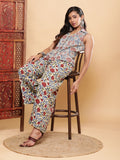 Mel-Jol Ajrakh Sleeveless Shirt with Pants Co-ords