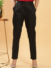 Black Linen Formal Trousers