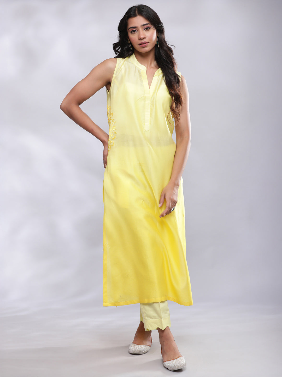 Signature Canary Ombre Kurta with Pants