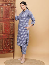 Denim Vibes Handblock Pathani Kurta Pants