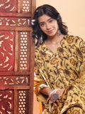Mustard Vegetable Dye Flowy Modal Kurta (without pants)