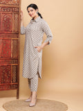 Multi-occasion Pathani Kurta with Tulip Fringe Sleeves + Pants