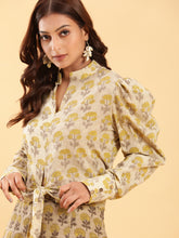 Vegetable Dye Handblock Retro-Inspired Top