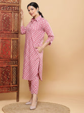 Vibrant Handblock Pathani Kurta Pants