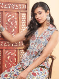 Mel-Jol Ajrakh Sleeveless Shirt with Pants Co-ords