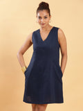 Corporate Casual Short Linen Dress 2