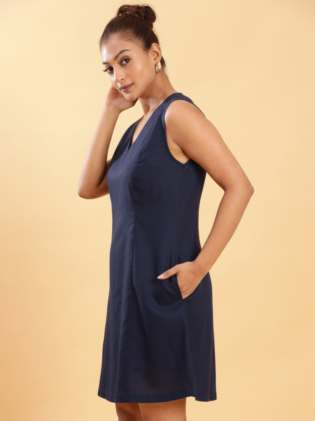 Corporate Casual Short Linen Dress 4