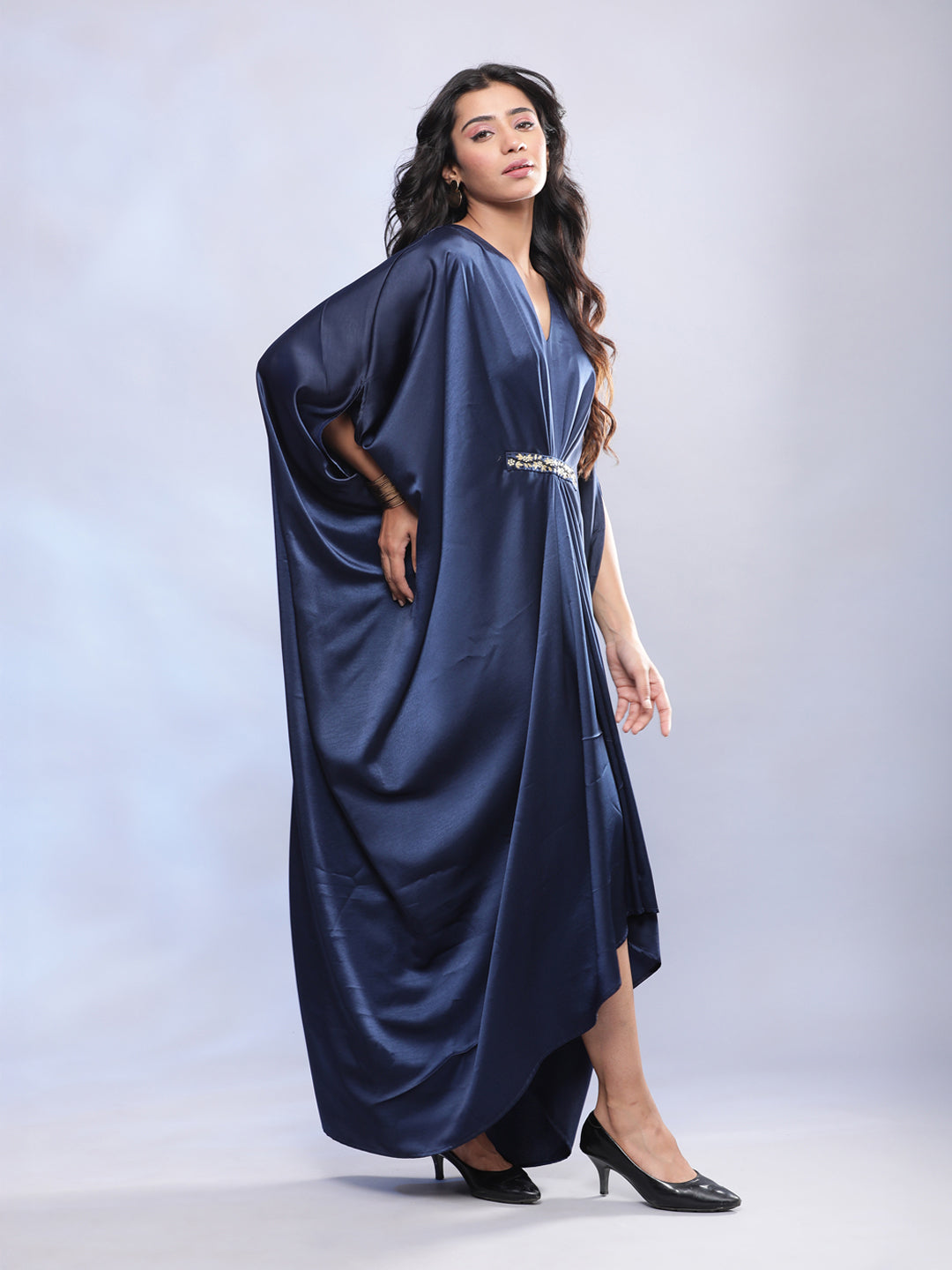 Dark Night Drape Cowl Kaftan