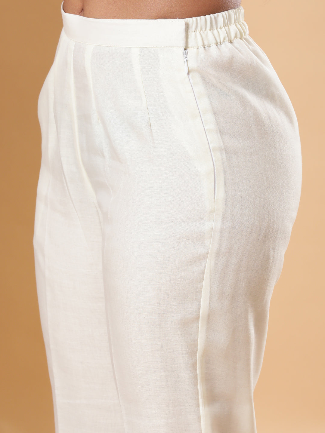 Sunehri Embroidered Kurta Pants with Dupatta - Ivory