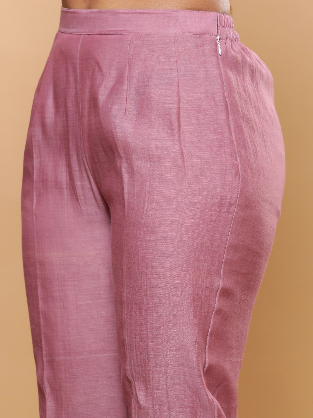 Nazm Embroidered Kurta Pants with Dupatta - Mauve