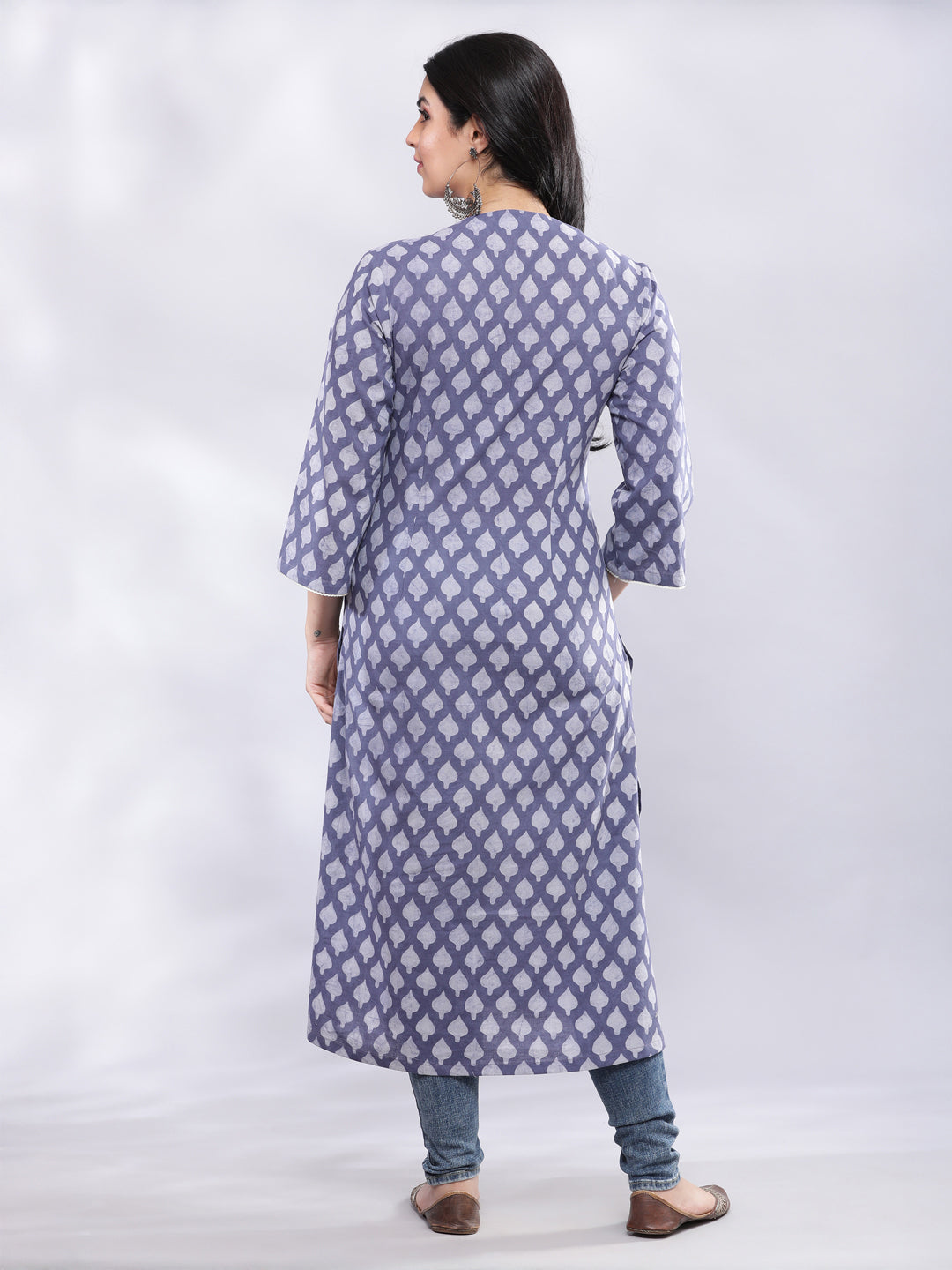 Handblock Kurta - Blue