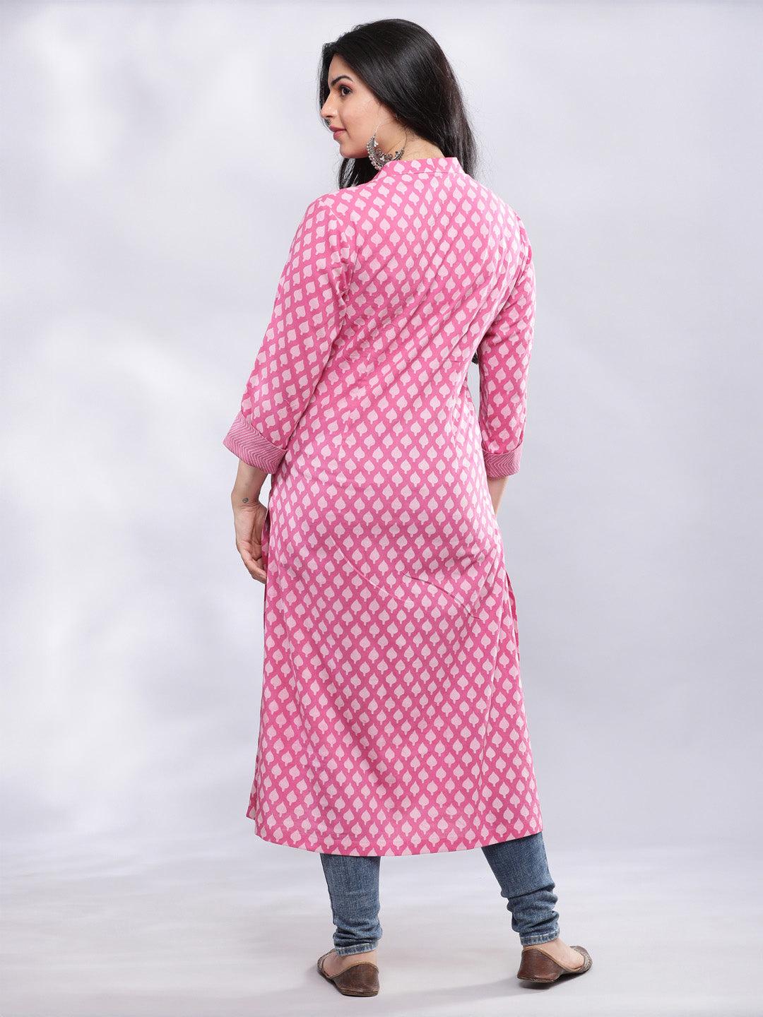 Handblock Kurta - Pink