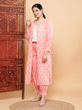 Versatile Kurta Jacket with Afghani Salwar and Dupatta