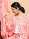 Versatile Kurta Jacket with Afghani Salwar and Dupatta