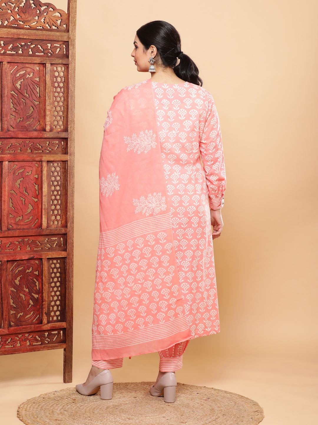 Versatile Kurta Jacket with Afghani Salwar and Dupatta