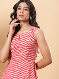 Lehriya High-slit Flared Kurta with Pants - Red