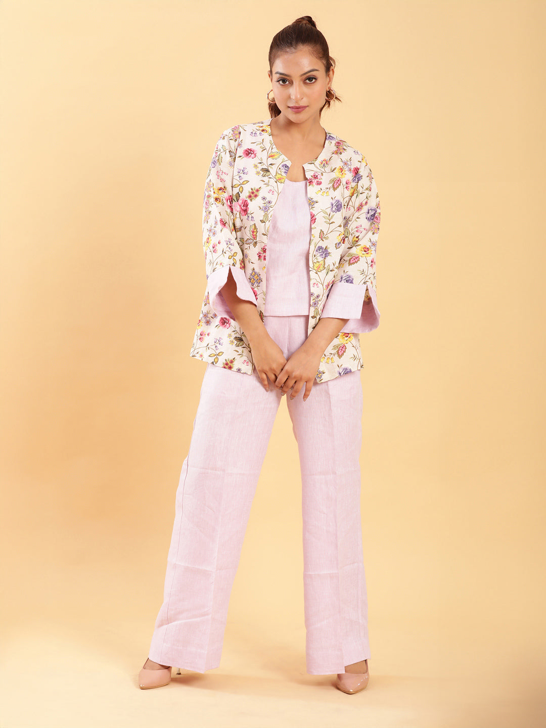 Lilac Co-ords with Floral Jacket