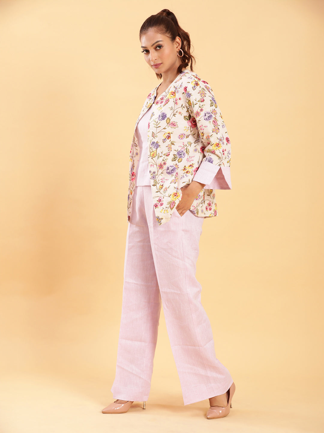 Lilac Co-ords with Floral Jacket