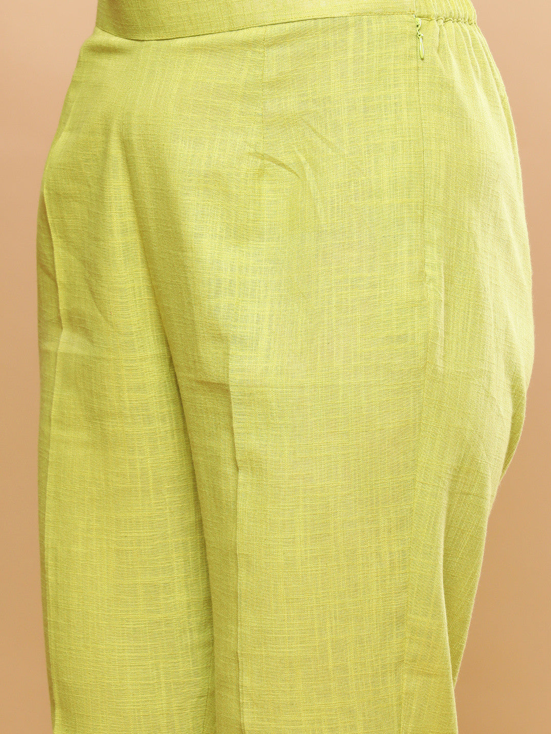 Lime Cordial with Lace Details Kurta Pants