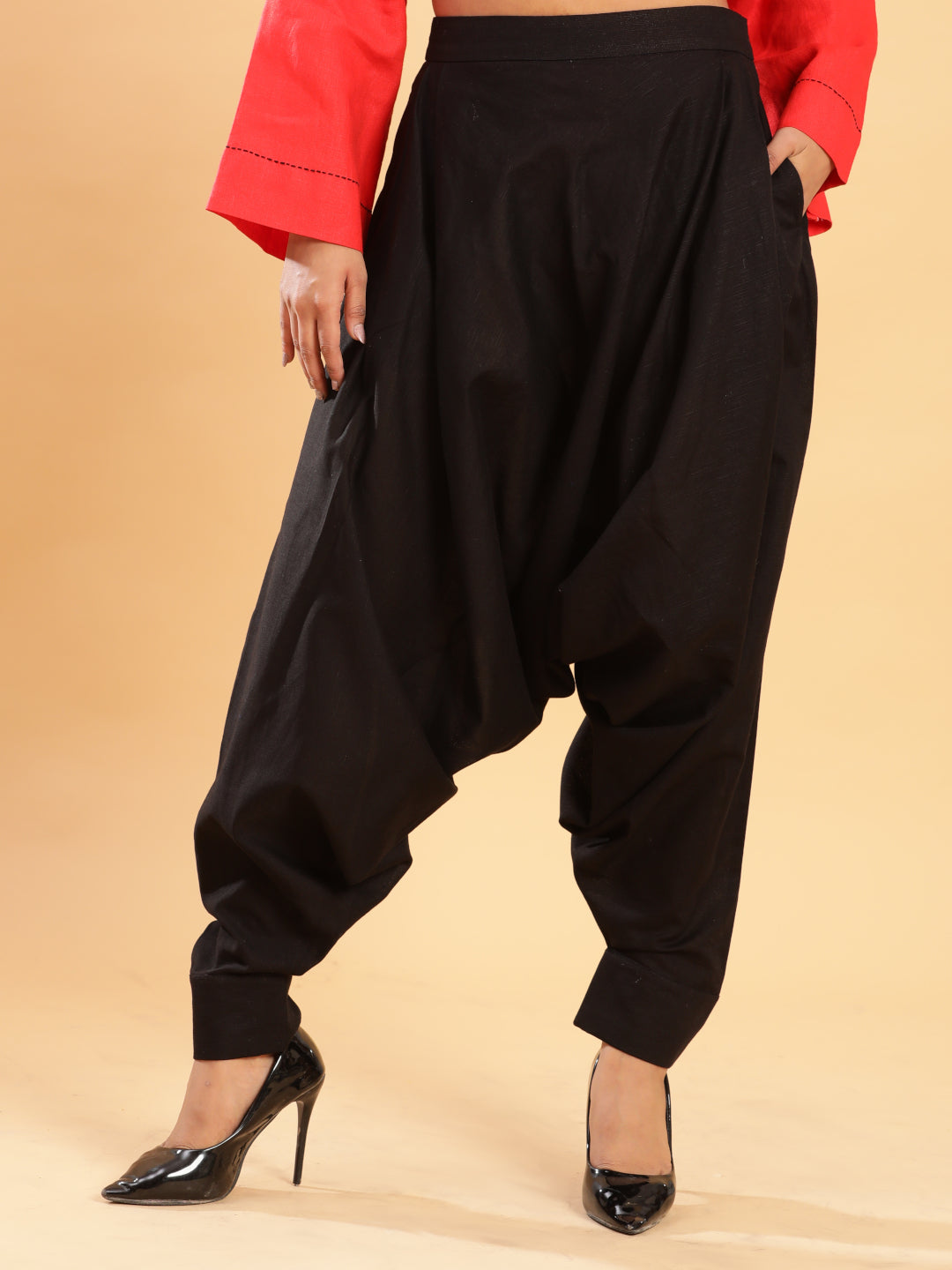 Persian style Linen Black Harem Pants